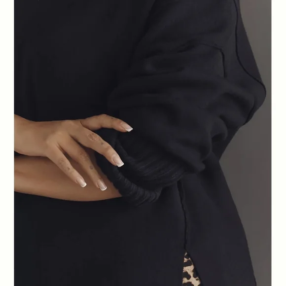 Anthropologie Logan Turtleneck Sweater In Black By Maeve Size Large, New W Tags - Picture 7 of 17